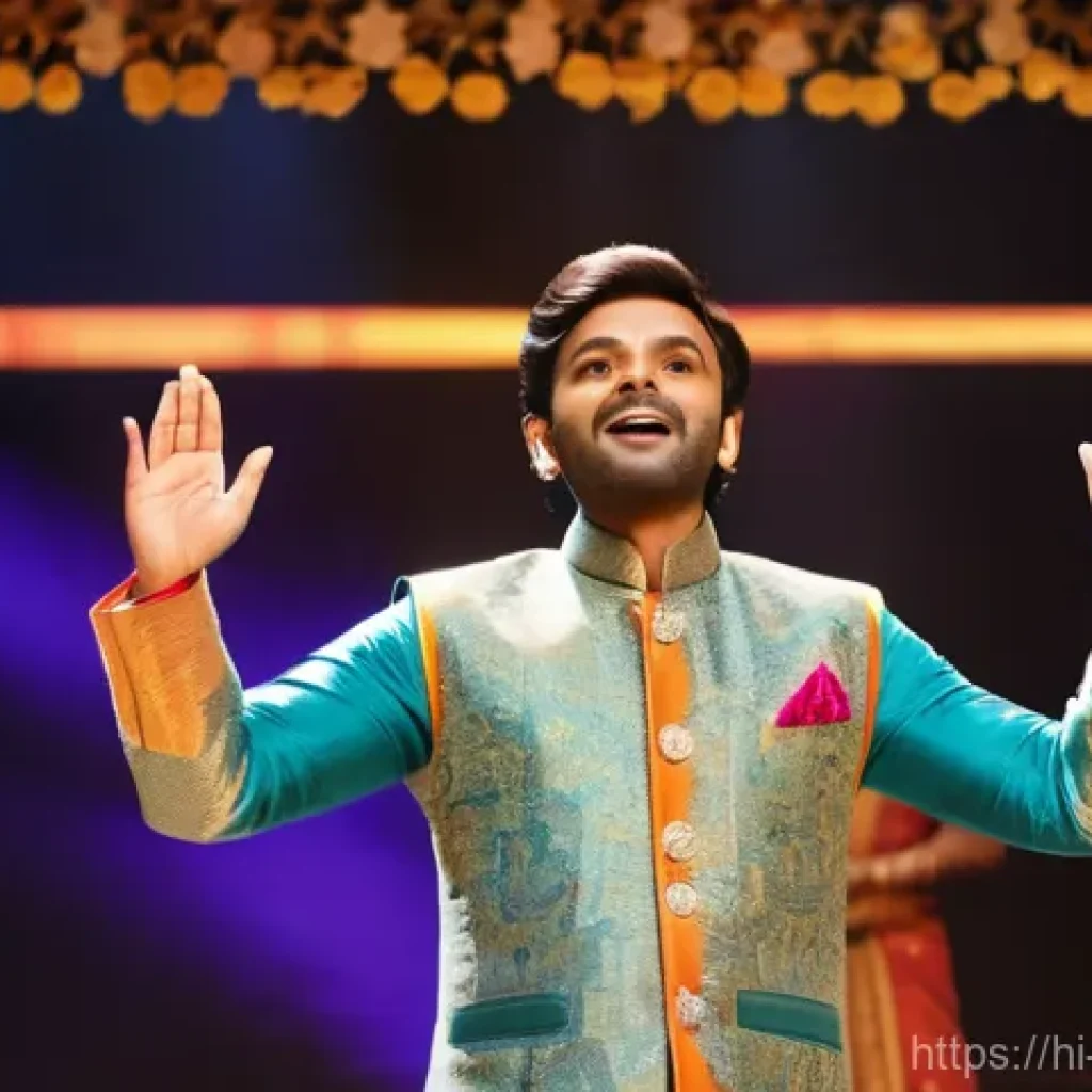 뮤지컬 배우 해외 진출 성공 사례 - **Prompt 1: A Luminous Ascent to Global Stardom**
    "A majestic wide shot of a talented Indian mus...